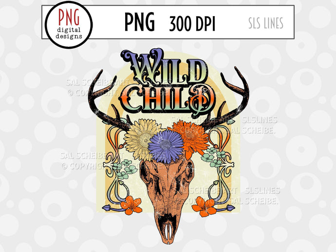 Retro Sublimation PNG - Wild Child Western Style - SLSLines