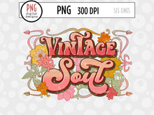 Load image into Gallery viewer, Retro Sublimation - Vintage Soul with Flowers PNG - SLSLines