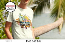 Load image into Gallery viewer, Retro Summer Sublimation - Tanned &amp; Tipsy Drinking PNG - SLSLines