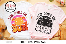 Load image into Gallery viewer, Retro Summer SVG - Here Comes the Sun Cut File - SLSLines