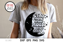 Load image into Gallery viewer, Retro SVG - Stay Wild Moon Child Cut File with Crescent Moon - SLSLines