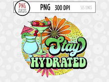 Load image into Gallery viewer, Summer Sublimation - Stay Hydrated Drinking PNG