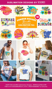 Summer Fun Sublimation Bundle - Beach Vibes PNGs