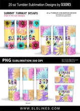 Load image into Gallery viewer, Tumbler Sublimation 20oz - Summer Fun Designs