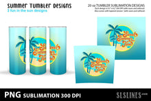 Load image into Gallery viewer, Skinny Tumbler Sublimation - Summer Beach Designs