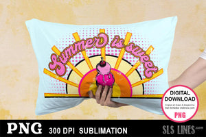 Summer Sublimation Ice Cream Treat - Sweet Summer Time PNG