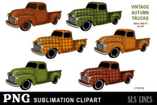 Load image into Gallery viewer, Vintage Autumn Truck Elements for Sublimation - Clipart